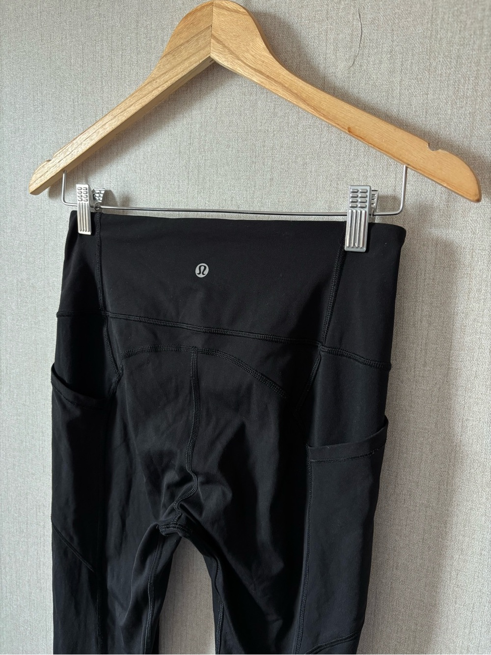 lululemon athletica Black High-Rise Leggings with Side Pockets